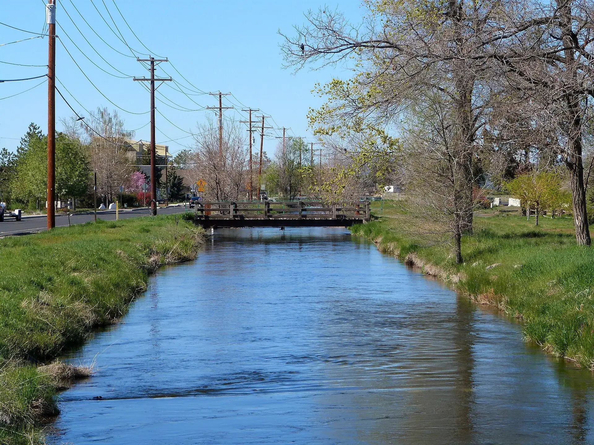 The Pilot Butte Canal running through Redmond, Oregon
